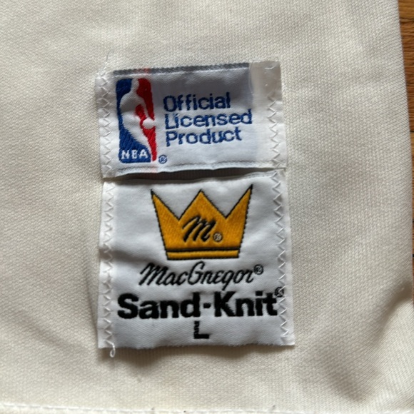 Vintage 1980s Isiah Thomas Detroit Pistons Jersey / Large / Sand Knit / Rare - Picture 3 of 8